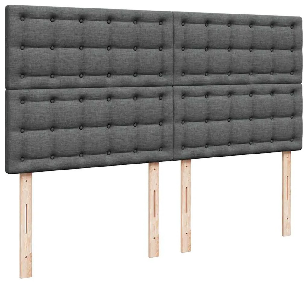 Cama com molas/colchão 180x200 cm tecido cinzento-escuro