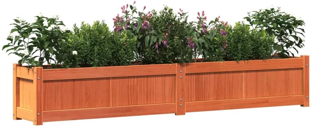 Vasos/floreiras de jardim 2 pcs pinho maciço castanho cera
