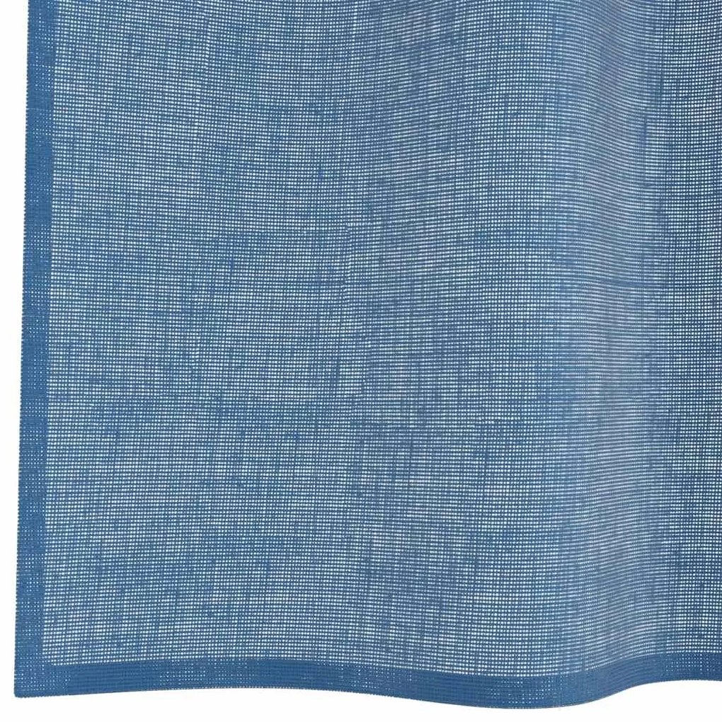 Cortinas de voile com laços 2 pcs azul real 140x260 cm