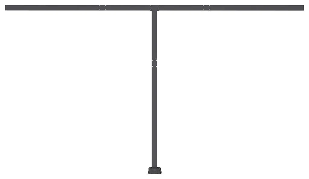 Toldo automático com LED e sensor de vento 450x300 cm antracite