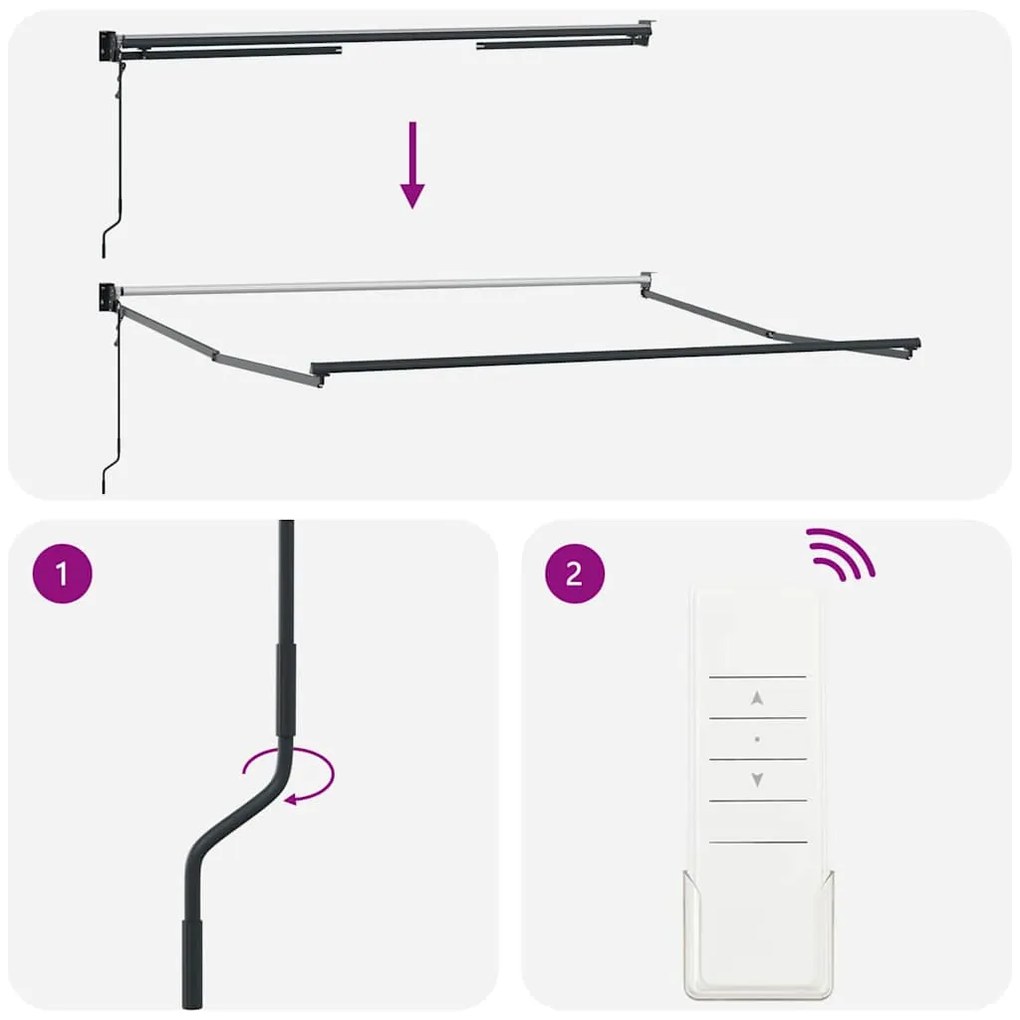 Toldo Retrátil Automático Bege 350x250 cm