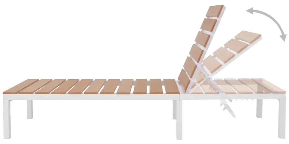 5 pcs conjunto lounge p/ jardim com almofadas alumínio e WPC