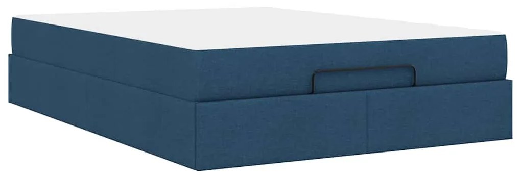 Estrutura da Cama Outros com armazenamento Azul 160 x 200 cm tecido