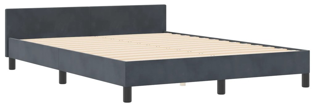 Cama vidaXL Cinza Escuro 180x200 cm Veludo