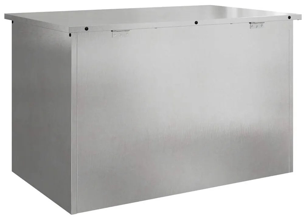 Caixa de Armazenamento Externa Prateado 80 x 50.5 x 50 cm