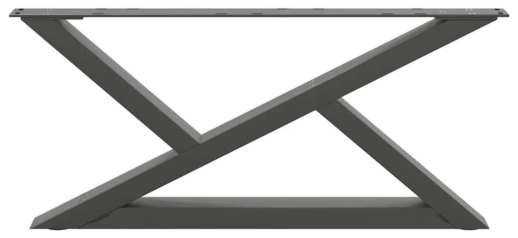 Pés para mesa de centro 2 peças antracite 70x(30-31,3) cm aço