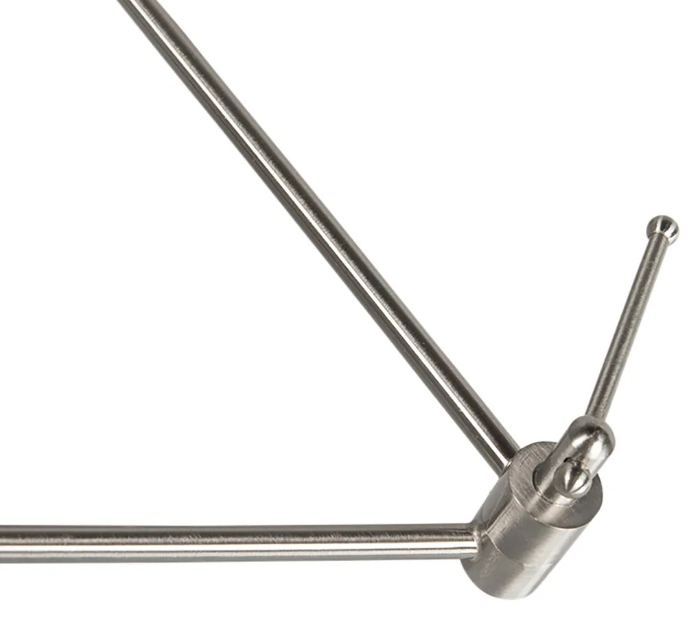 Candeeiro de suspensão em aço com abajur 35 cm cinzento claro ajustável 2 luzes - Blitz Moderno