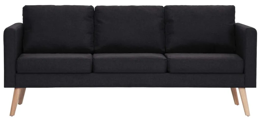 2 pcs conjunto de sofás tecido preto