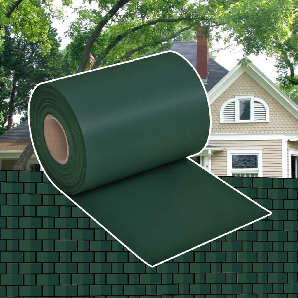 41618 vidaXL Painel de privacidade para jardim 70x0,19 m PVC verde