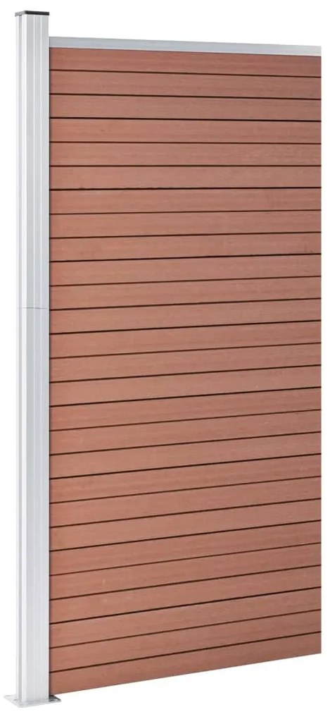 Painel de cerca 95x186 cm WPC castanho