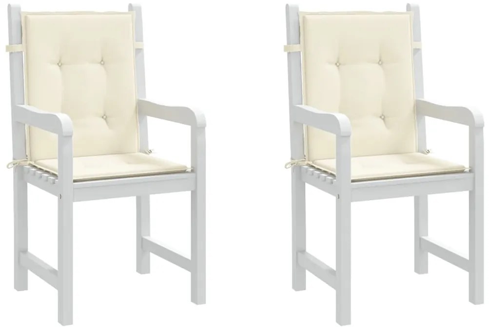 Almofadões lombares p/ cadeiras de jardim 2pcs oxford creme