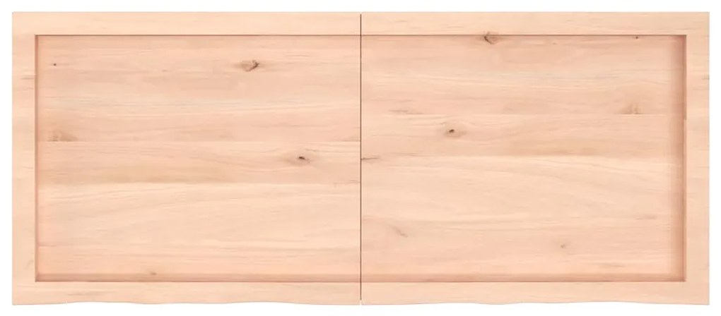 Prateleira de parede 120x50x(2-4)cm carvalho maciço não tratado