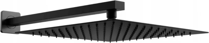 Mexen Slim chuveiro de teto 30 x 30 cm com braço de chuveiro, preto - 79130112-70