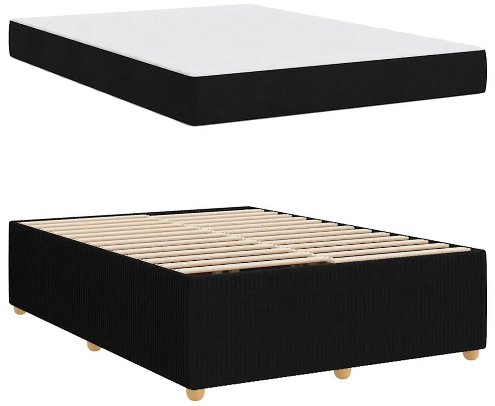 Estrutura da Cama Outros Preto 160 x 200 cm tecido