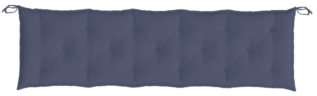 Almofadões banco jardim 2 pcs 180x50x7cm oxford azul-marinho