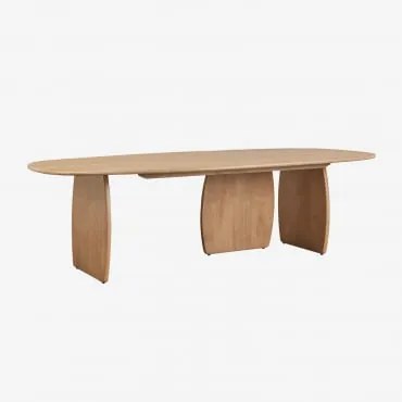 Mesa De Jantar Oval 260x120 Cm Em Madeira De Manga Agathe Madeira Natural - Sklum