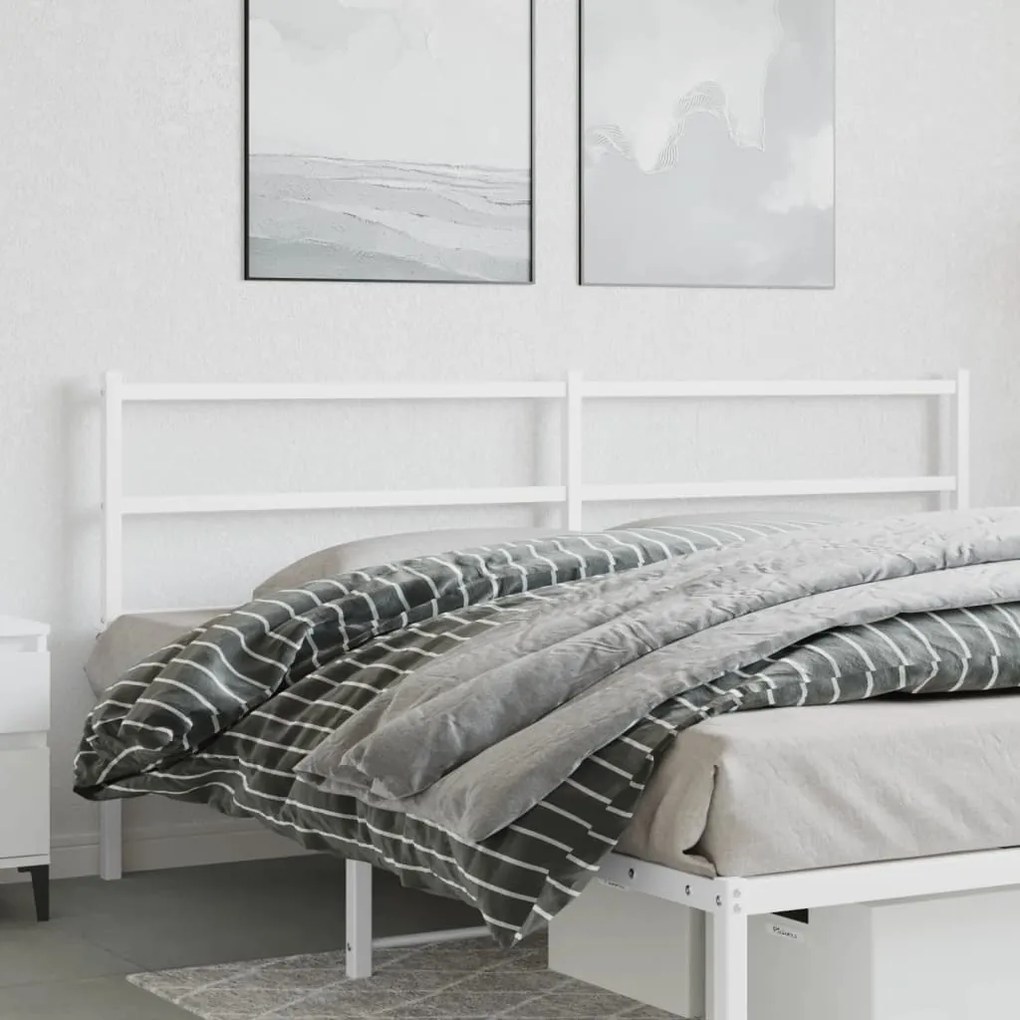 Cabeceira de cama 180 cm metal branco