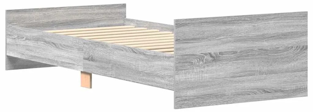 Estrutura cama 90x190 cm derivados de madeira cinzento sonoma