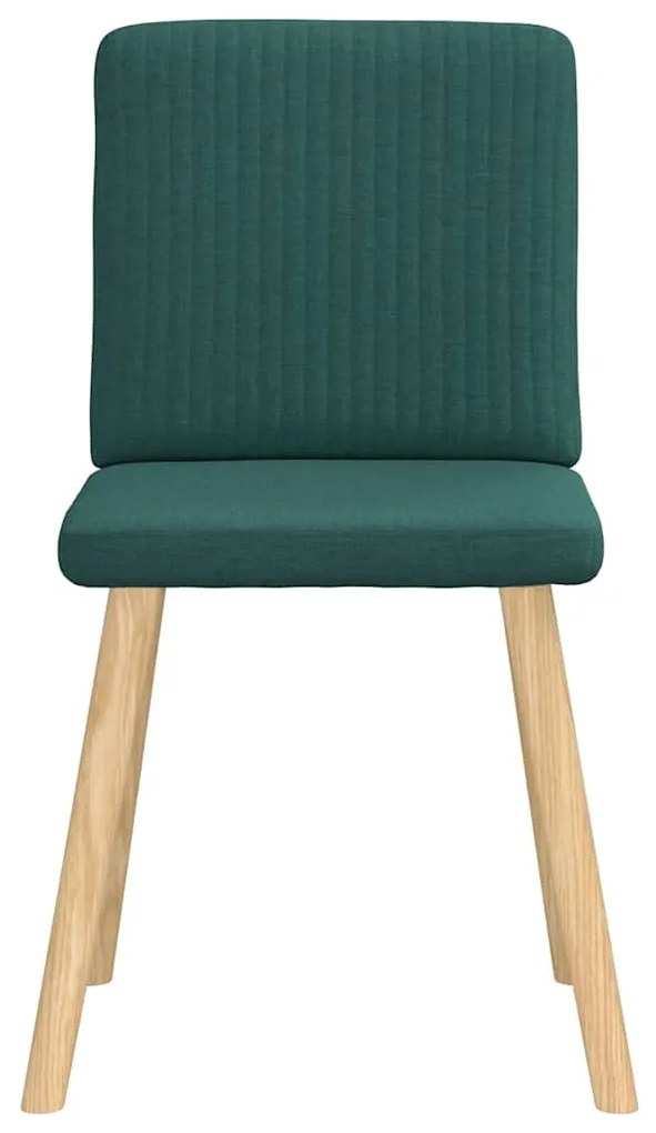Cadeiras de jantar 4 pcs tecido verde escuro