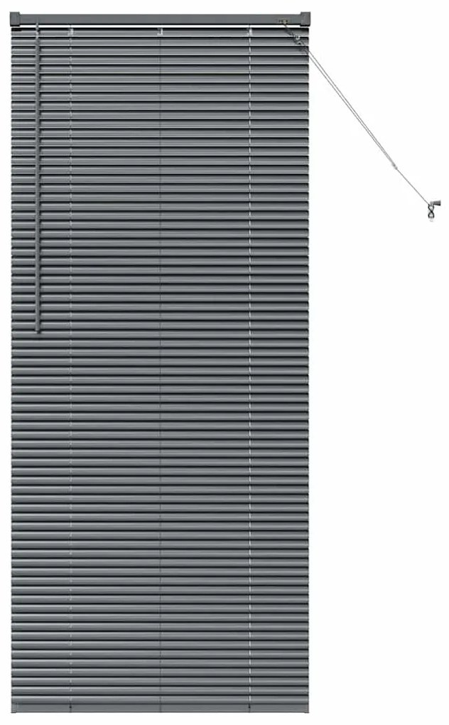 Persiana de Janela Cinzento-escuro 80 x 175 cm Alumínio