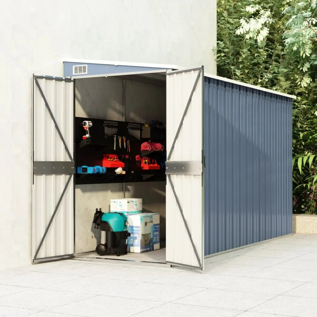 vidaXL Abrigo suspenso p/ jardim 118x288x178 cm aço galvaniz. cinzento