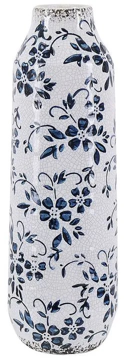 Vaso branco e azul marinho 30 cm MULAI Beliani