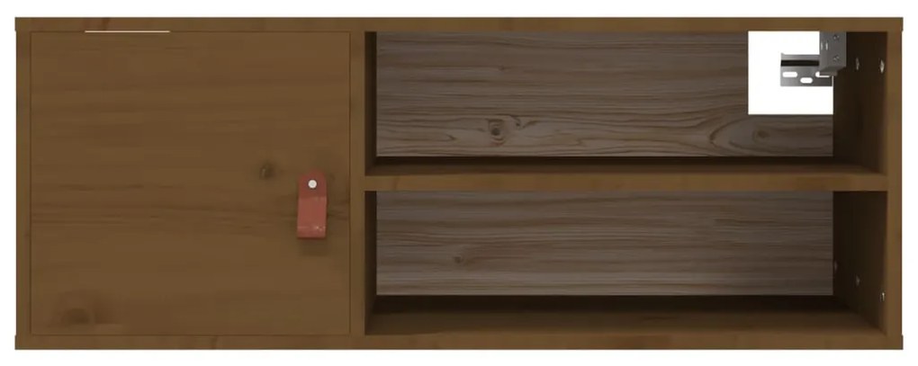 Armários de parede 2 pcs 80x30x30 cm pinho maciço castanho-mel