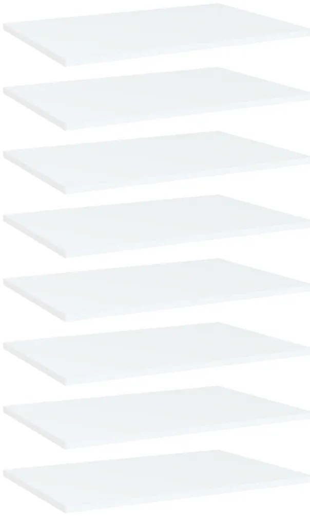 vidaXL Prateleiras para estante 8 pcs 60x40x1,5cm contraplacado branco