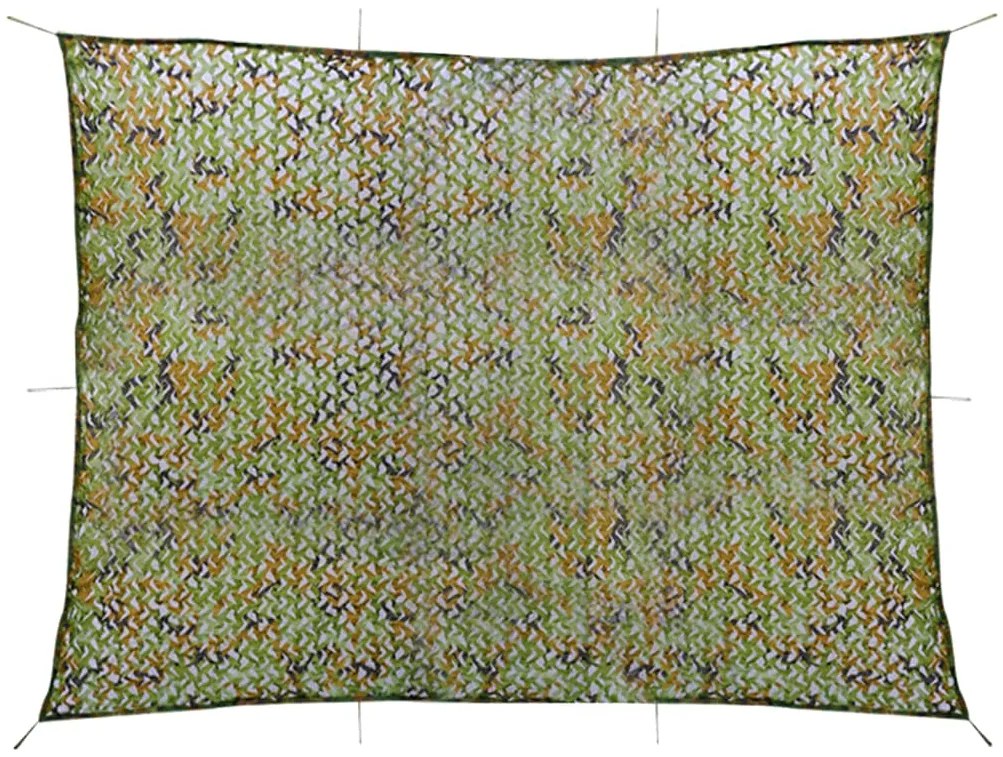 vidaXL Rede de camuflagem com saco de armazenamento 2x4 m verde