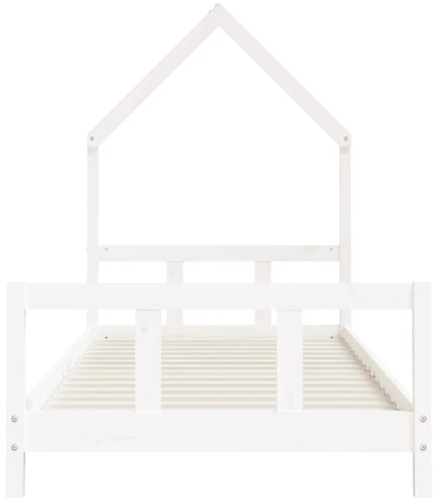 Estrutura de cama infantil 90x190 cm pinho maciço branco
