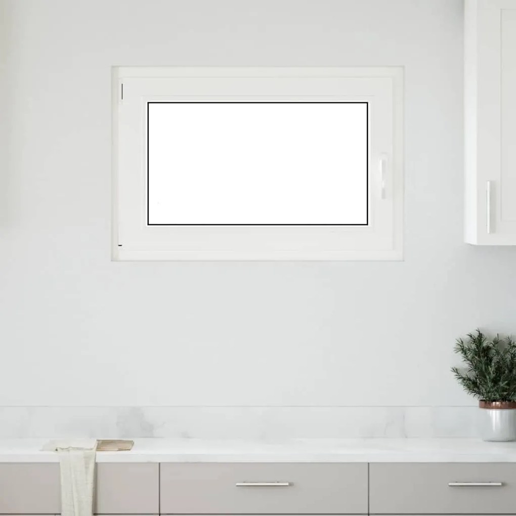 vidaXL Janela de porão "RISOR" 90x70 cm oscilobatente DIN esquerda branca