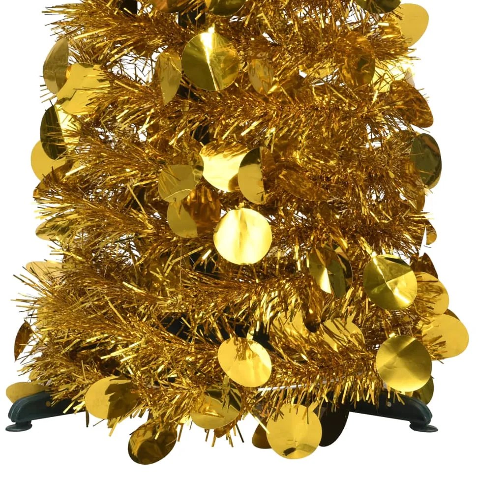 Árvore de Natal pop-up artificial 120 cm PET dourado