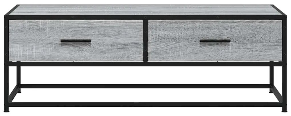 Mesa de centro 100x50x35cm deriv. madeira/metal cinzento sonoma