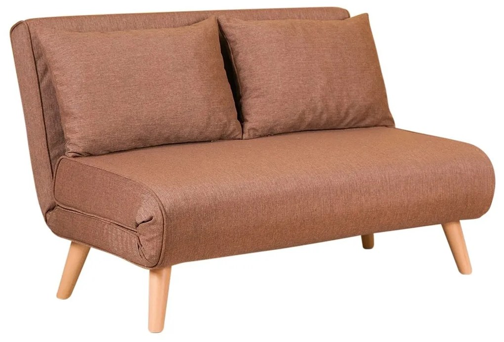 Sofá-Cama 2 Lugares Folde – Castanho – 120 x 79 x 80 cm