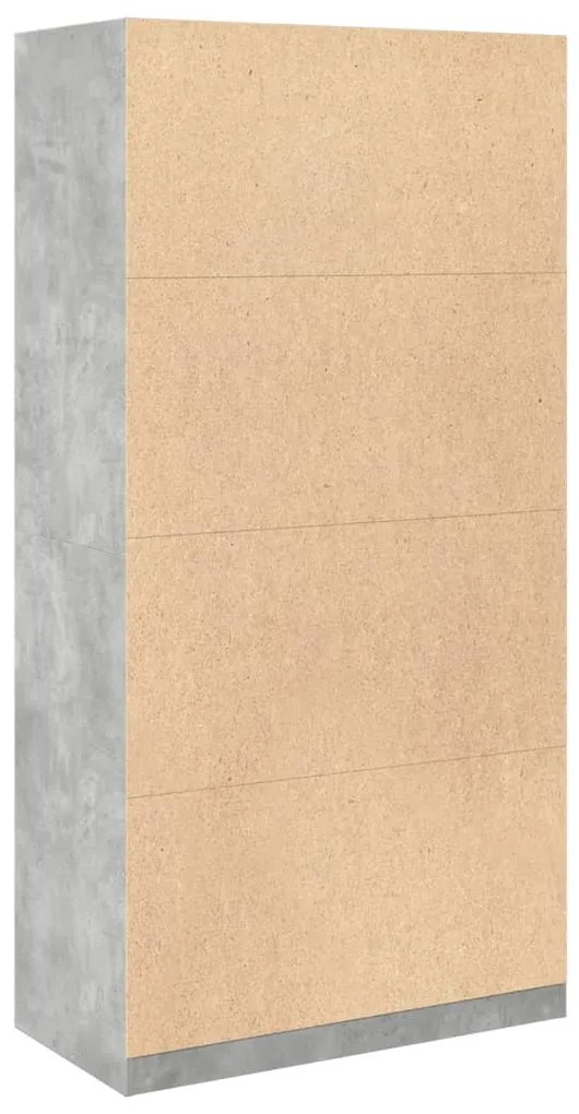 Roupeiro 100x50x200 cm derivados de madeira cinzento cimento