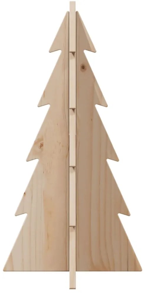 Árvore de Natal decorativa 59,5 cm madeira de pinho maciça