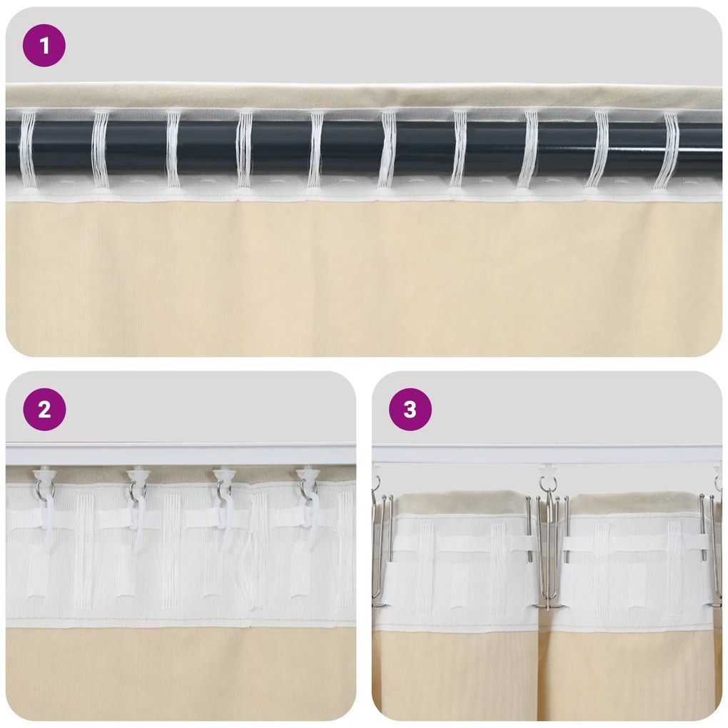 Cortinas Blackout vidaXL com fita superior 2 pcs Amarelo Mostarda Velu