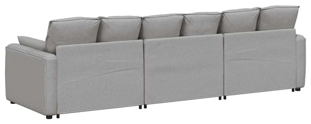 Sofá modular com almofadas cinzento nublado