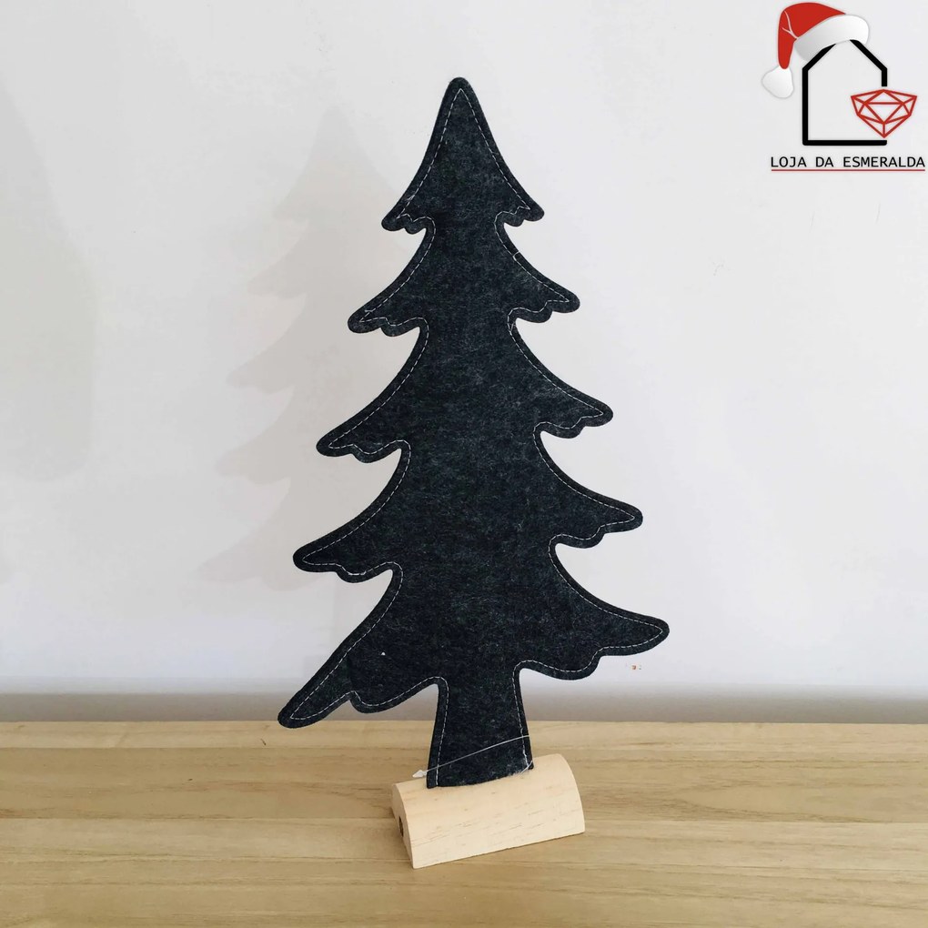 Árvores de Natal | Felcro Preto - Médio