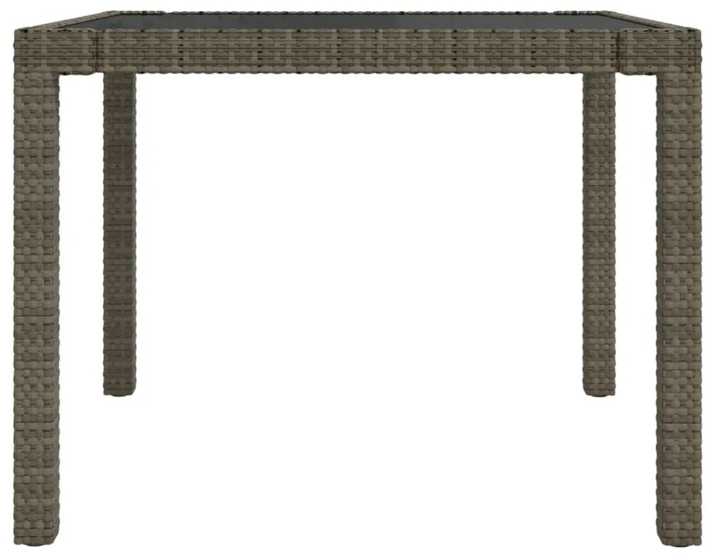 Conjunto jantar p/ exterior com almofadões 3 pcs vime cinzento