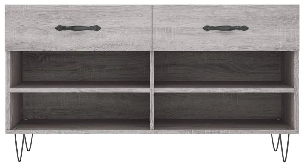 Banco sapateira 102x35x55 cm derivados madeira cinzento sonoma