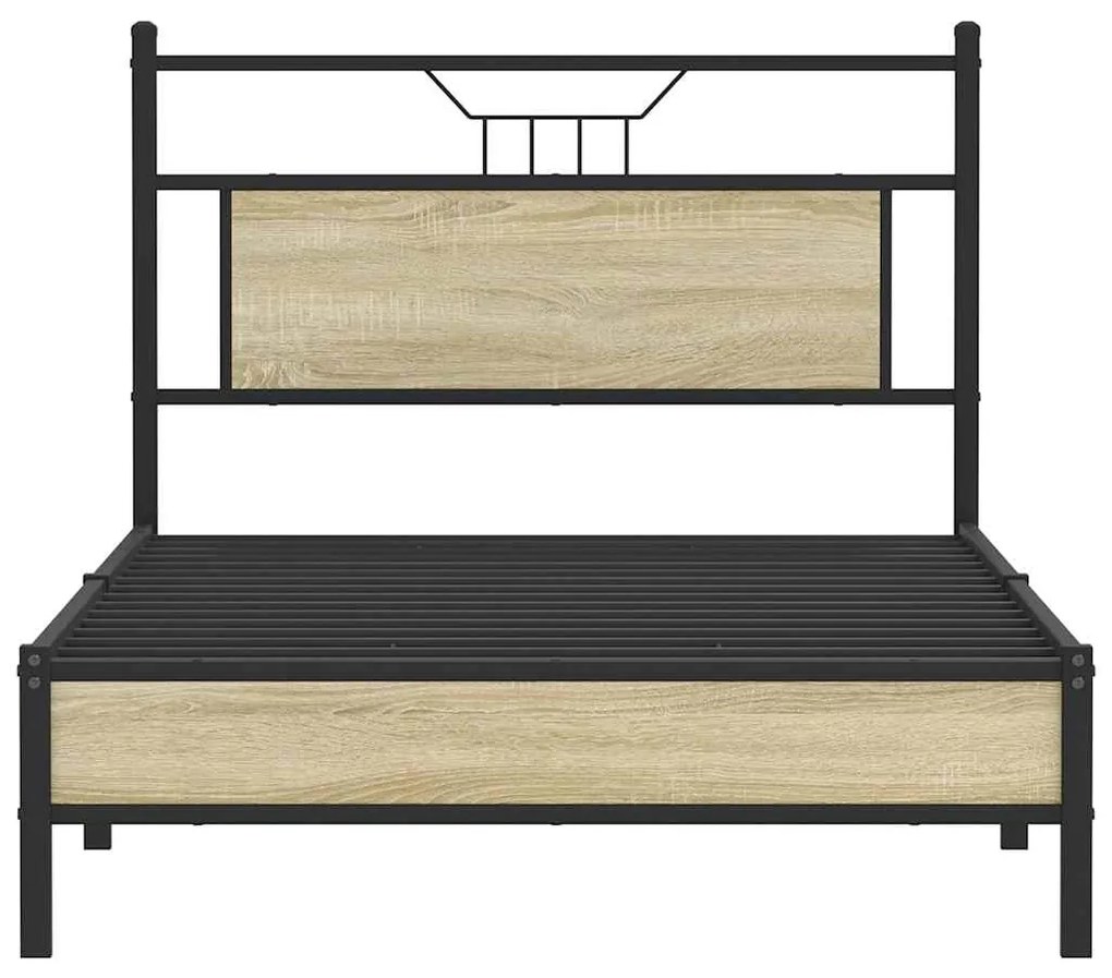 Estrutura cama s/ colchão derivados de madeira carvalho sonoma
