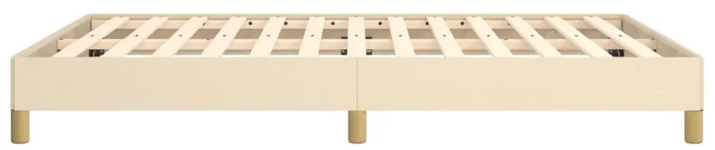 Estrutura de cama sem colchão 160x200 cm tecido cor creme
