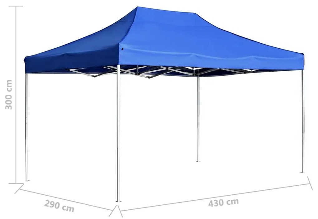 Tenda dobrável profissional para festas alumínio 4,5x3m azul