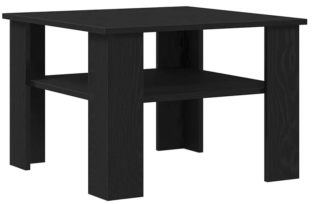 Mesa de Centro vidaXL Preta em Carvalho 60x60x42 cm em Madeira de Enge