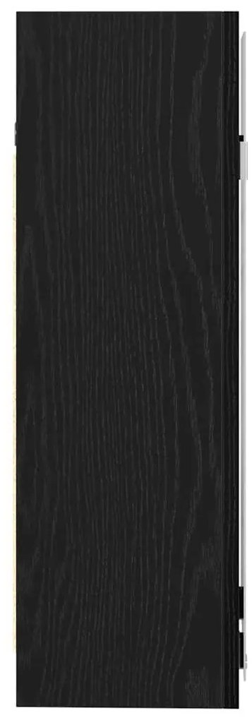 Armário Espelho de Casa de Banho vidaXL Preto Carvalho 62,5x20,5x64cm