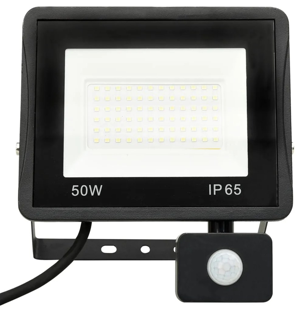Projetor c/ iluminação LED e sensor 50 W branco quente