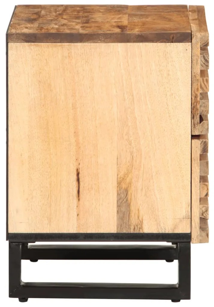 Mesas de cabeceira 2 pcs 40x34x46 cm mangueira áspera maciça
