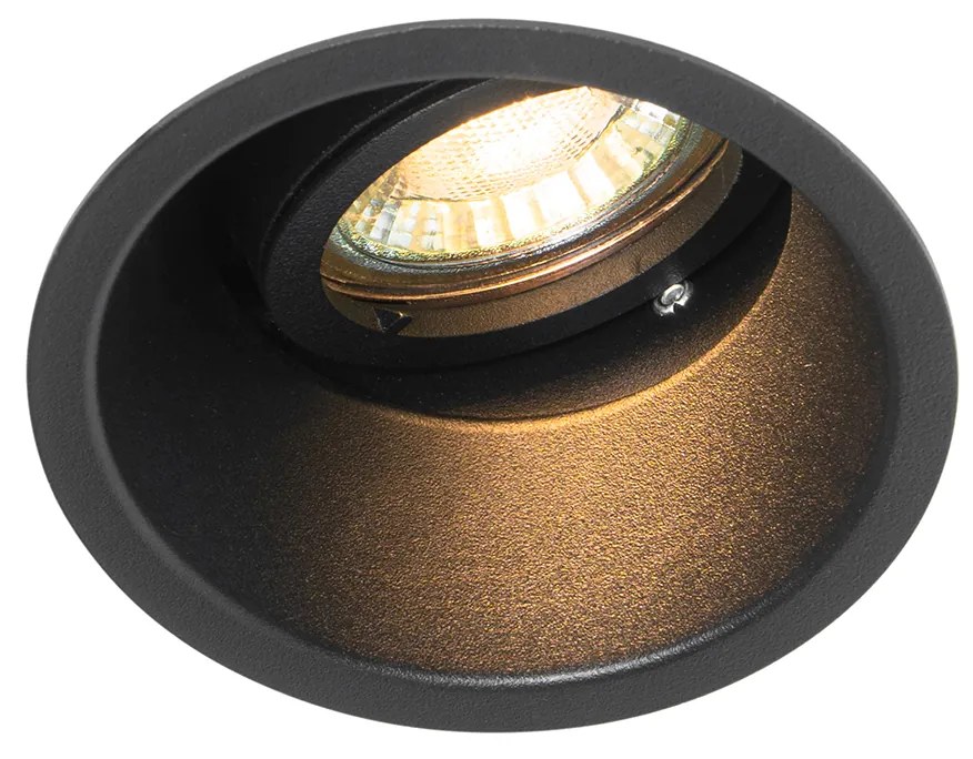 Foco embutido inteligente preto ajustável incl. Wifi GU10 - Alloy