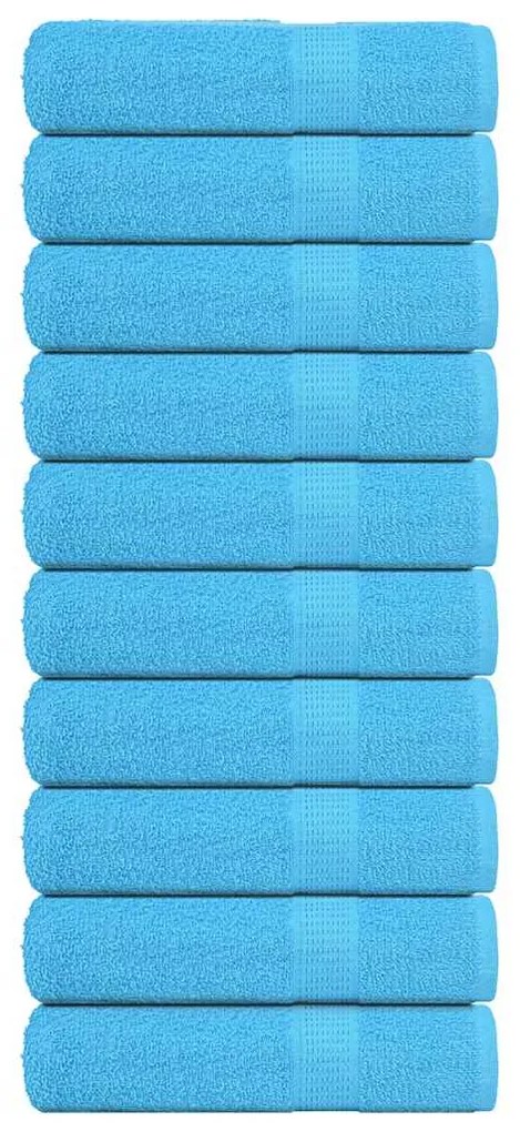 vidaXL Toalhas de banho 10 pcs 70x140 cm 360 gsm 100% algodão turquesa
